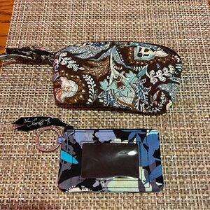 Vera Bradley wristlet, wallet and case combo